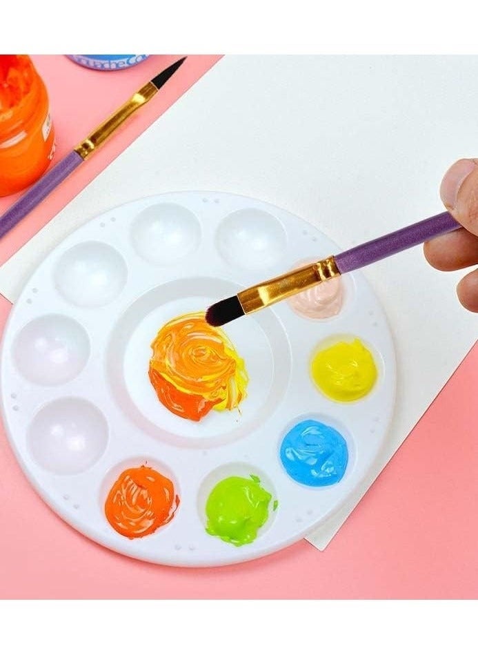 1 Pack 10 Pcs Paint Brushes, Nylon Hair Paint Brushes Set for Kids, Beginner, Suitable for Oil, Watercolor, Acrylic Paint and Body Pinting, Purple - Image 4